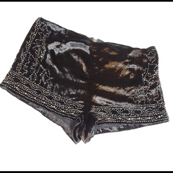 Ecote -embellished mystic black shorts size 2 - Picture 1 of 8